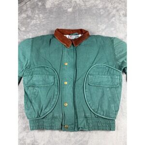 Vintage 90s Backwoods Boys Canvas Jacket Plaid Lined Deadstock NWT Medium